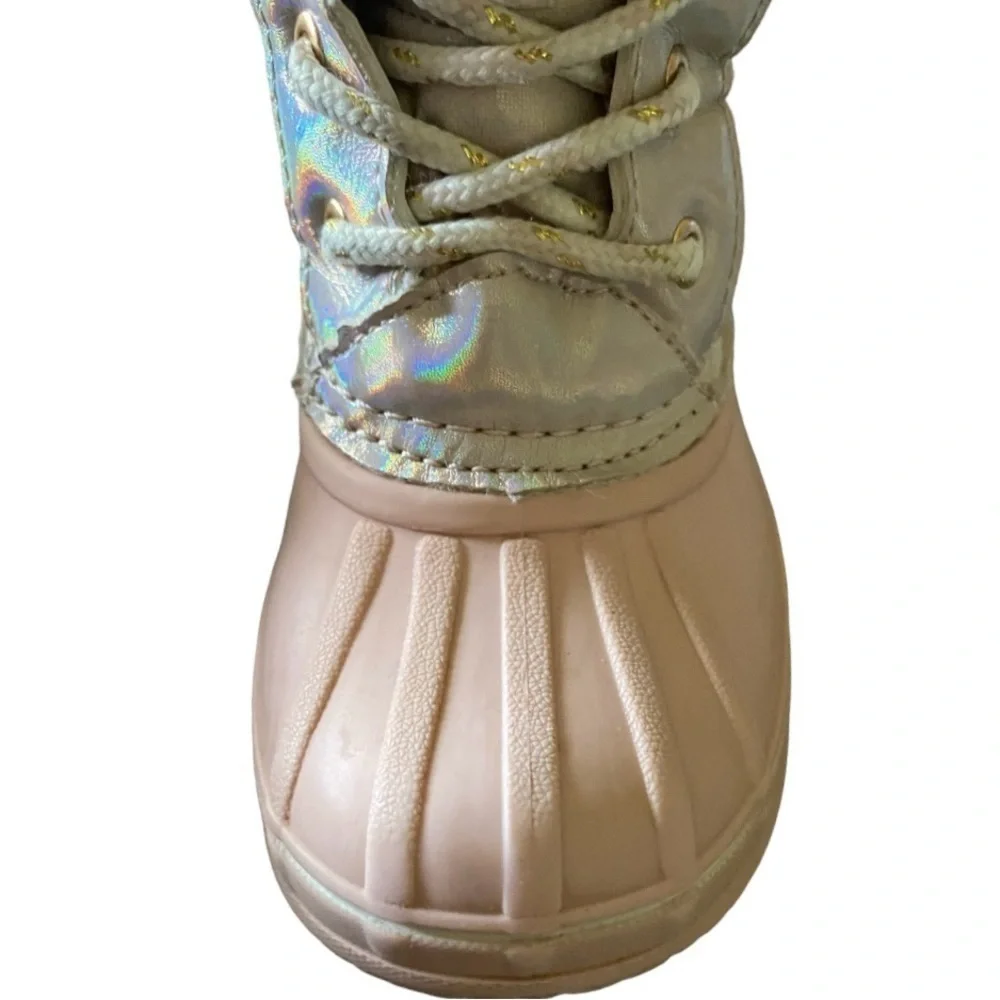 EVA & ZOE-PINK AND WHITE SNOW BOOTS-GIRLS SIZE 10